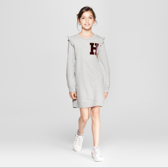 Girls' Harry Potter Long Sleeve Dress - Gray-A3 - Picture 2 of 7